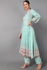 Poly Crepe Printed Kurta Trousers Dupatta-PKSKD1328